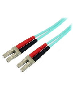 Cable de 10m de Fibra Óptica Multimodo OM3 LC a LC UPC - Full Duplex 50/125µm - para Redes de 100G - LOMMF/VCSEL - Pérdida Baja